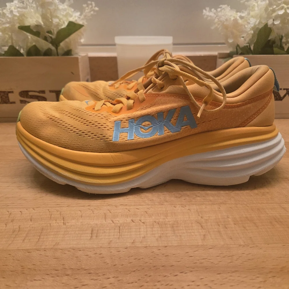 Hoka One One Bondi 8 Running Shoes Impala Mock Orange Womens Size 8.5